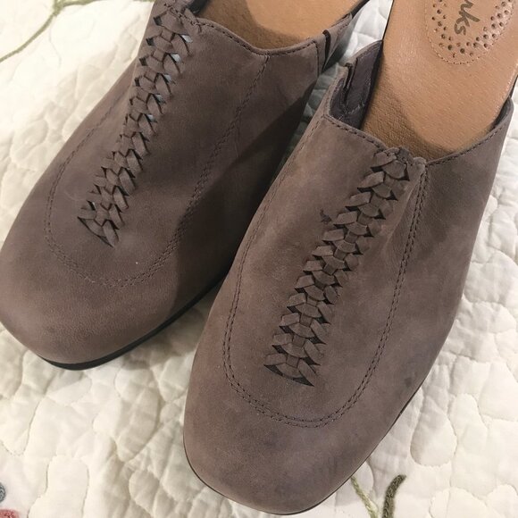 Clarks 8.5 Clog Brown Weave Toe​​​ - Picture 7 of 13